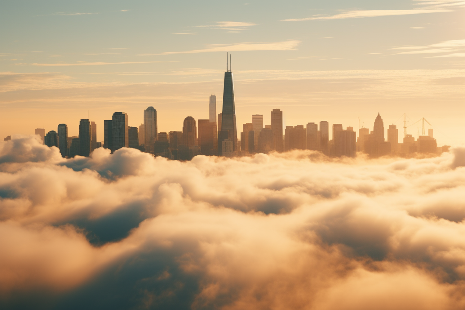 The skyline of a city beemore operates in